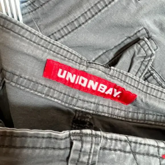 Unionbay Shorts Mens 38 Gray‎ Cargo Shorts Pockets Comfort Casual Y2K - Picture 8 of 9